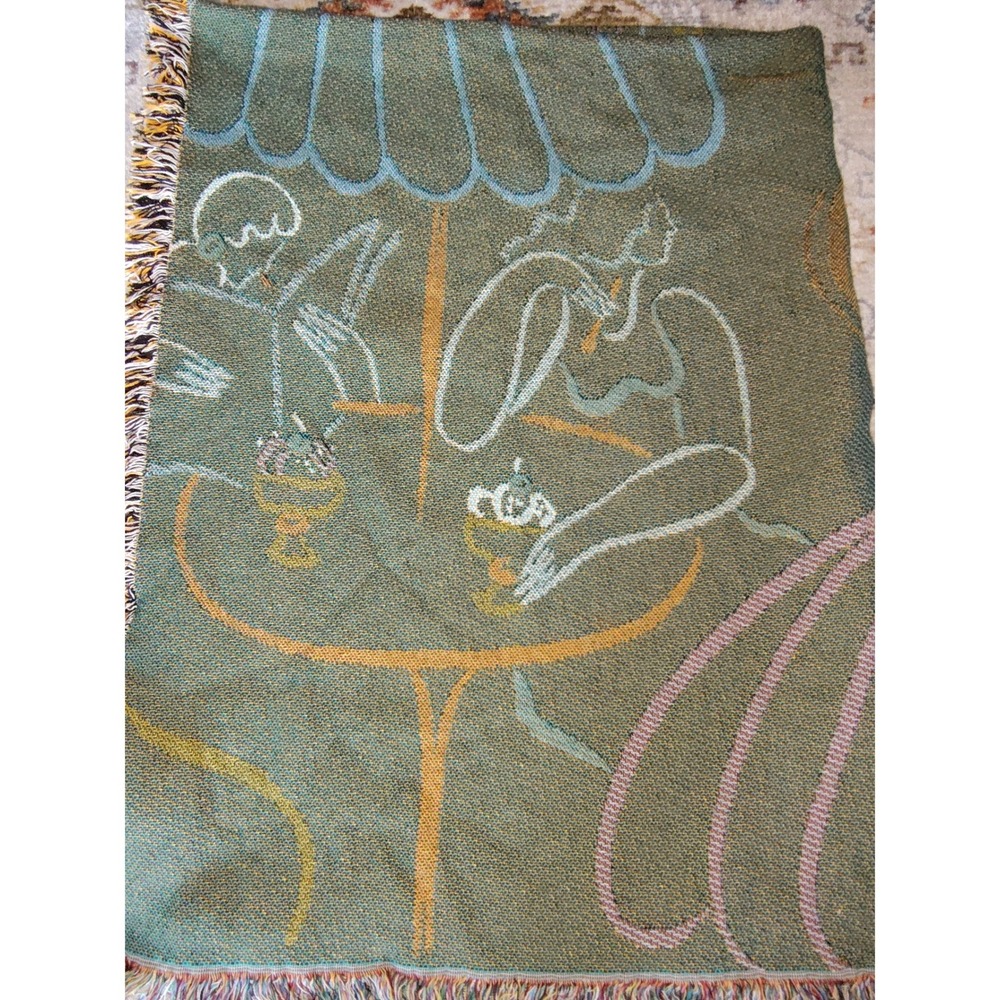 Slowdown Studio Paloma Throw Maggie Stephenson Cotton Woven Blanket 54x70 NEW - Picture 4 of 10